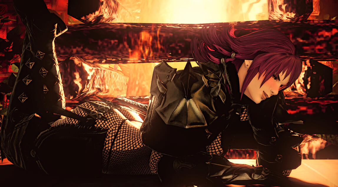 Kaiba as Miss November in the HP pin-up calendar